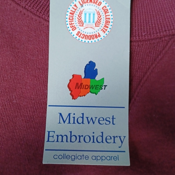 Vtg NWT Deadstock 90s Boston College Eagles Embroidered Maroon Crewneck Sz L - Picture 8 of 11